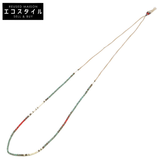 amp japan アンプジャパン 15AHK-130 turquoise/beads wax cord long necklace