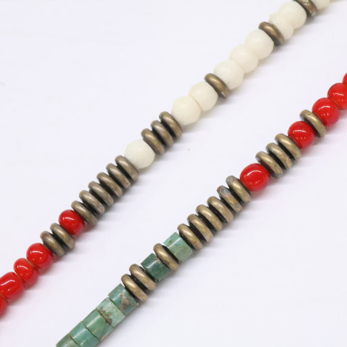 amp japan アンプジャパン 15AHK-130 turquoise/beads wax cord long necklace