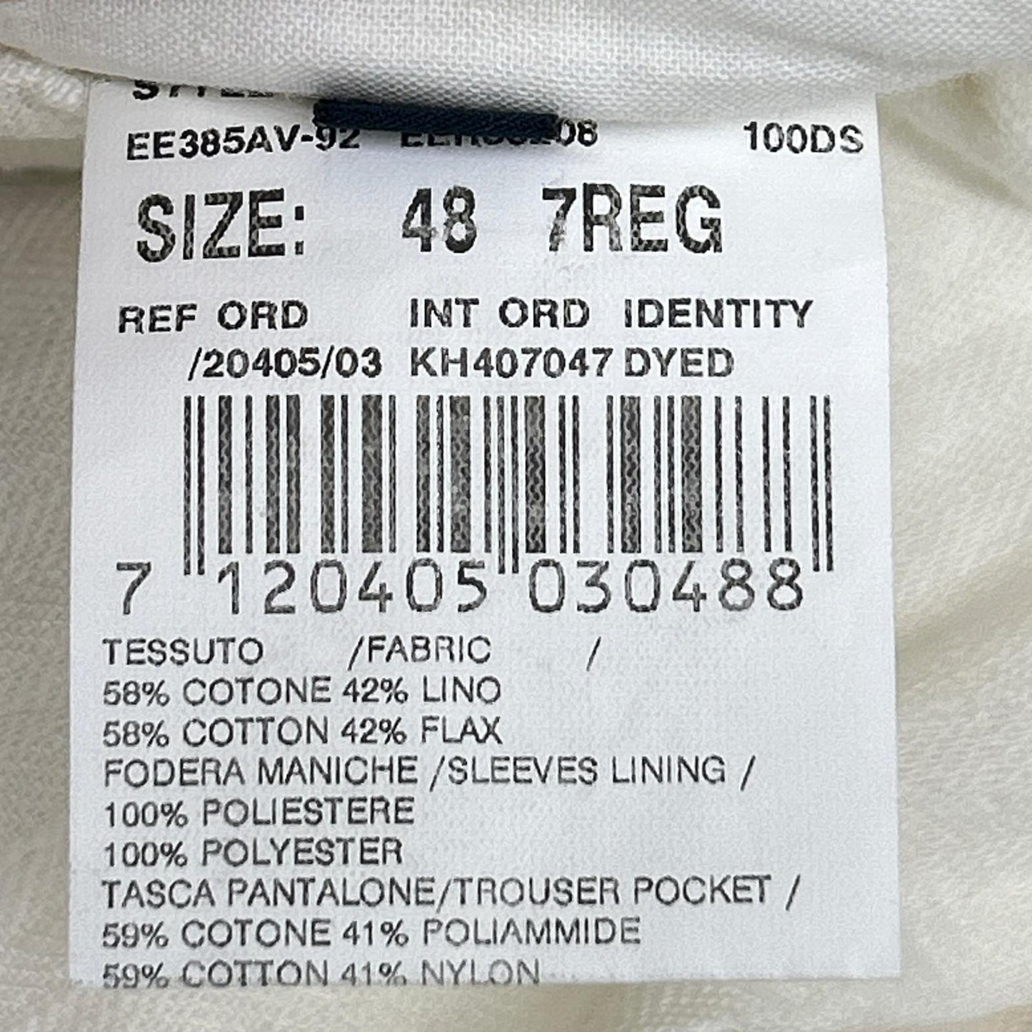LARDINI EE385AV-92 White cotton shadow-stripe peak-lapel 3-button single-breasted jacket Jacket
