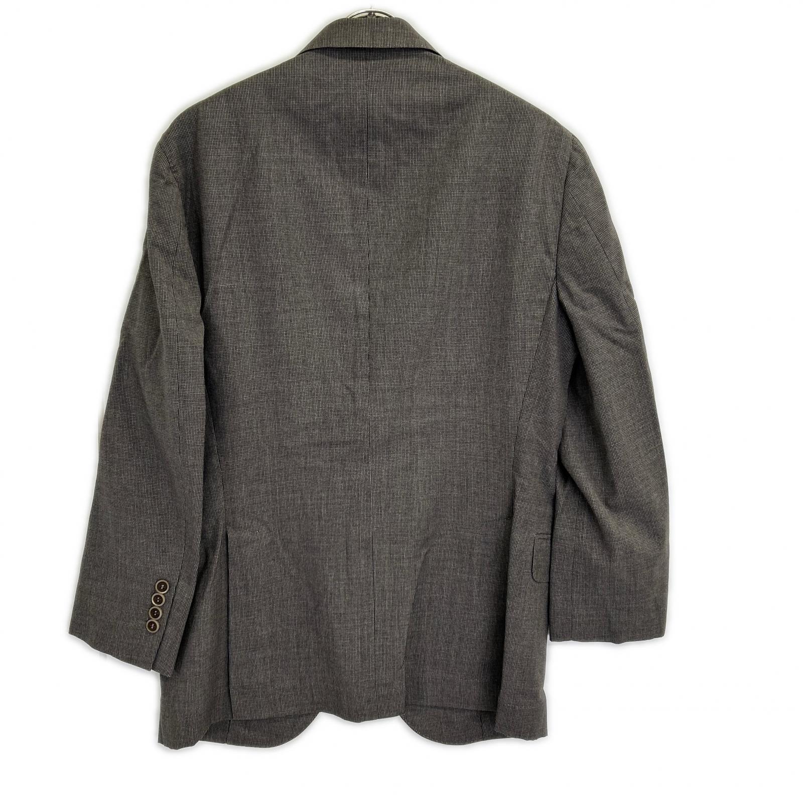 BRUNELLO CUCINELLI ブルネロクチネリ TE92210 グレー ウール ハウンドトゥース 段返り 3Bテーラードジャケット ジャケット