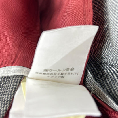 BRUNELLO CUCINELLI ブルネロクチネリ TE92210 グレー ウール ハウンドトゥース 段返り 3Bテーラードジャケット ジャケット