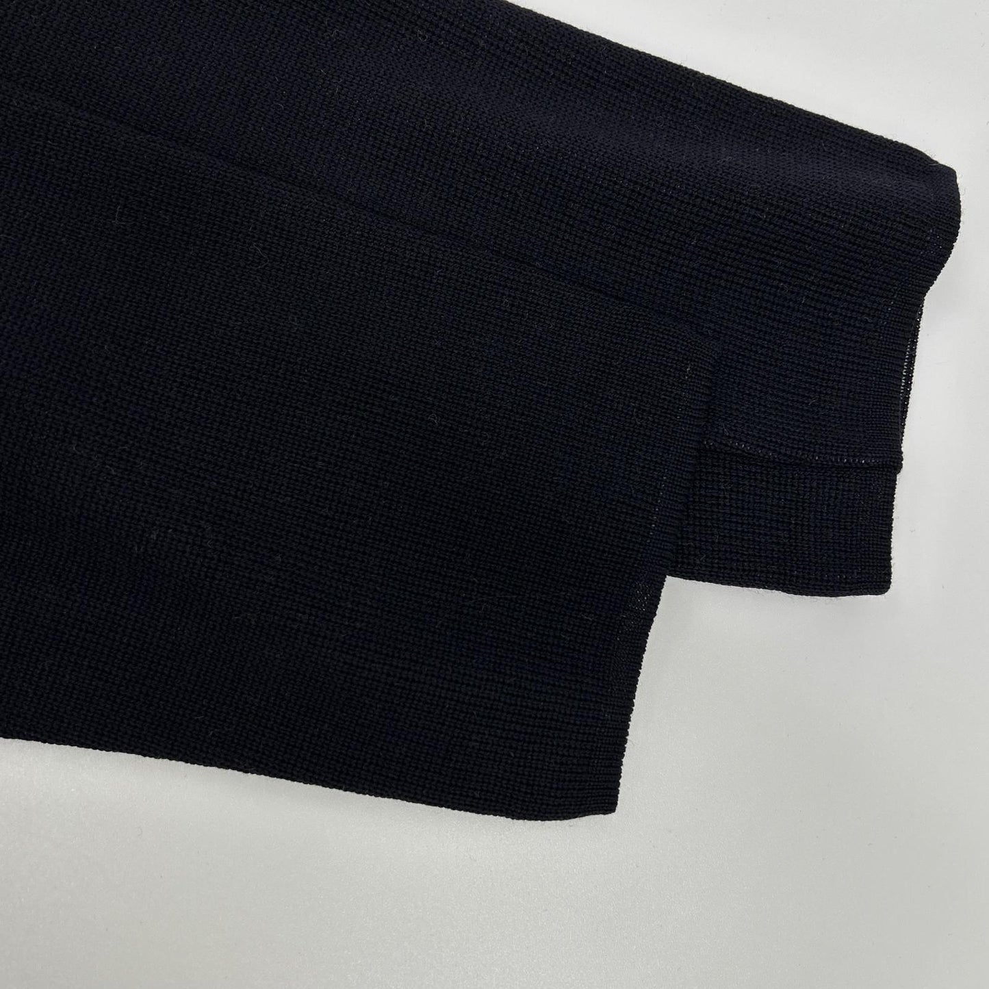 LARDINI JWLJM56J Black 100% wool solid Milano-rib knit jacket with boutonnière Jacket