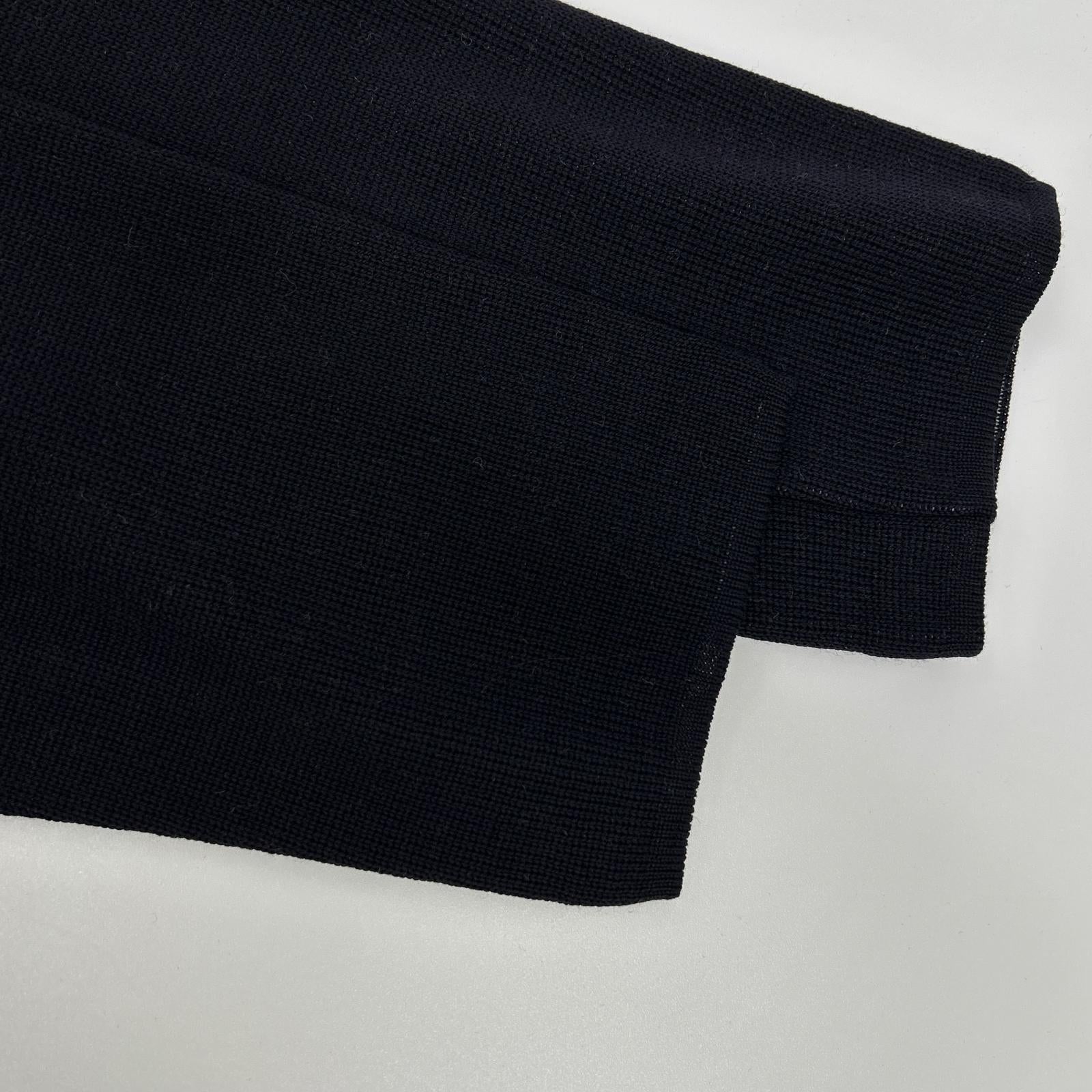 LARDINI JWLJM56J Black 100% wool solid Milano-rib knit jacket with boutonnière Jacket