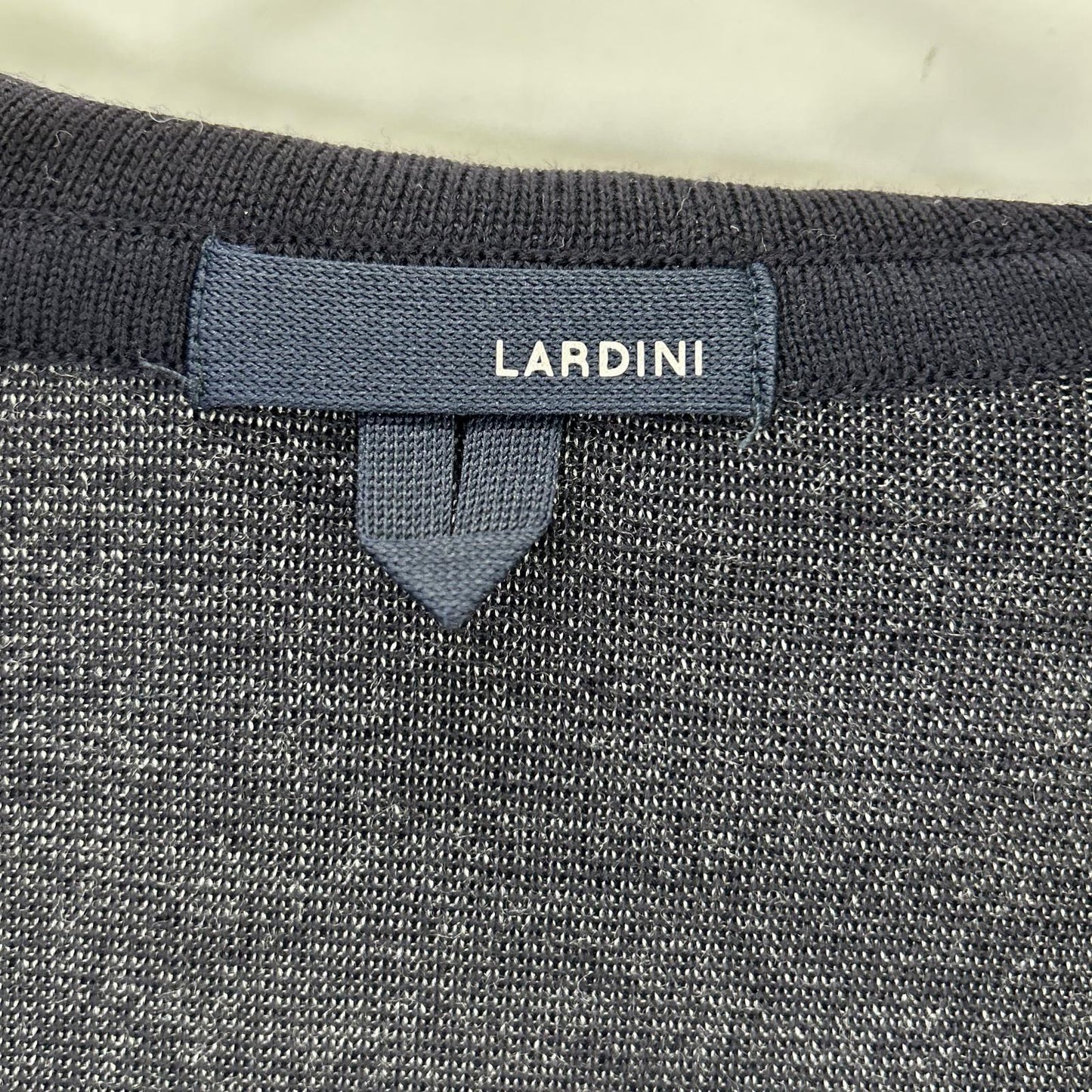 LARDINI JWLJM56J Black 100% wool solid Milano-rib knit jacket with boutonnière Jacket