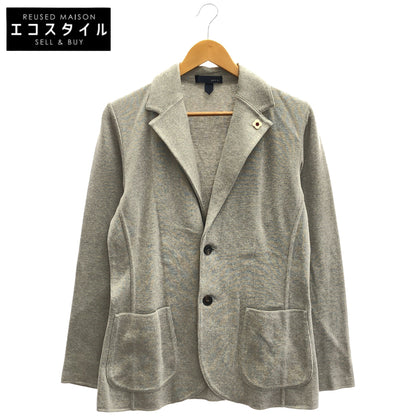 LARDINI ラルディーニ JVLJM56J グレー ブートニエール コットン ミラノリブ ソリッドニットジャケット ジャケット