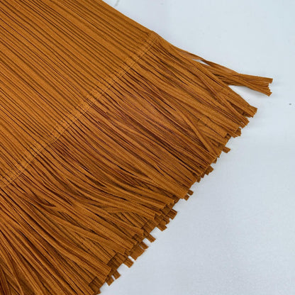 PLEATS PLEASE プリーツプリーズ PP91-JH092 オレンジ フリンジノースリーブワンピース ワンピース