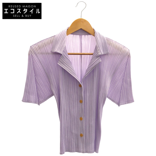 PLEATS PLEASE プリーツプリーズ PP01-JJ602 ライトパープル ショートスリーブシャツブラウス トップス