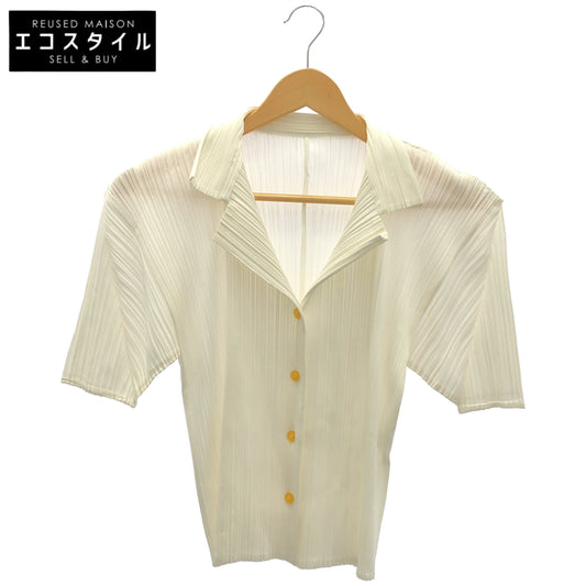 PLEATS PLEASE プリーツプリーズ PP01-JJ602 ホワイト ショートスリーブシャツブラウス トップス