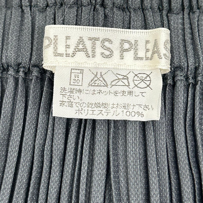 PLEATS PLEASE PP31-JG207 Gray Raw-Edge Design Long Skirt