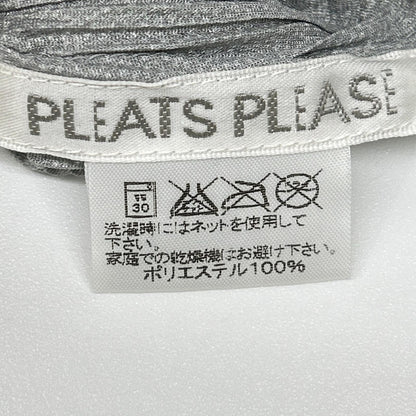 PLEATS PLEASE プリーツプリーズ PP41-JK103 グレー Vネックカットソー ブラウス トップス
