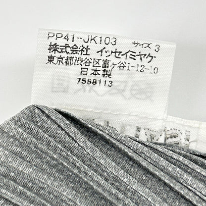 PLEATS PLEASE プリーツプリーズ PP41-JK103 グレー Vネックカットソー ブラウス トップス