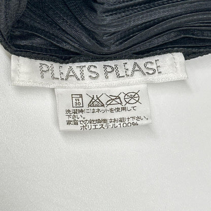 PLEATS PLEASE プリーツプリーズ PP33-JK632 ブラック 魚 フィッシュプリントモックネックノースリーブトップス トップス