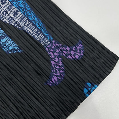 PLEATS PLEASE プリーツプリーズ PP33-JK632 ブラック 魚 フィッシュプリントモックネックノースリーブトップス トップス