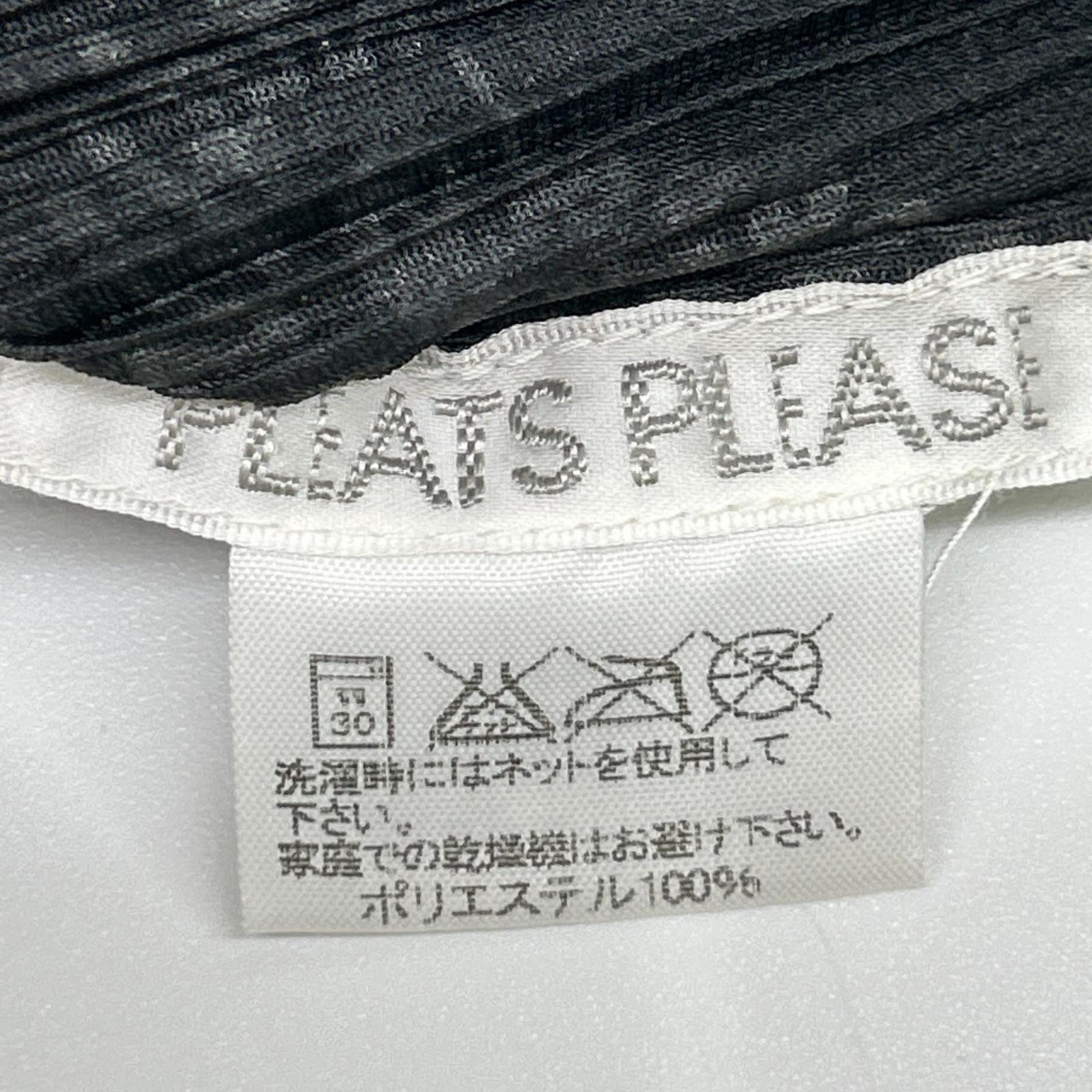 PLEATS PLEASE プリーツプリーズ PP41-JK721 ブラック チャイニーズ柄モックネックノースリーブトップス トップス