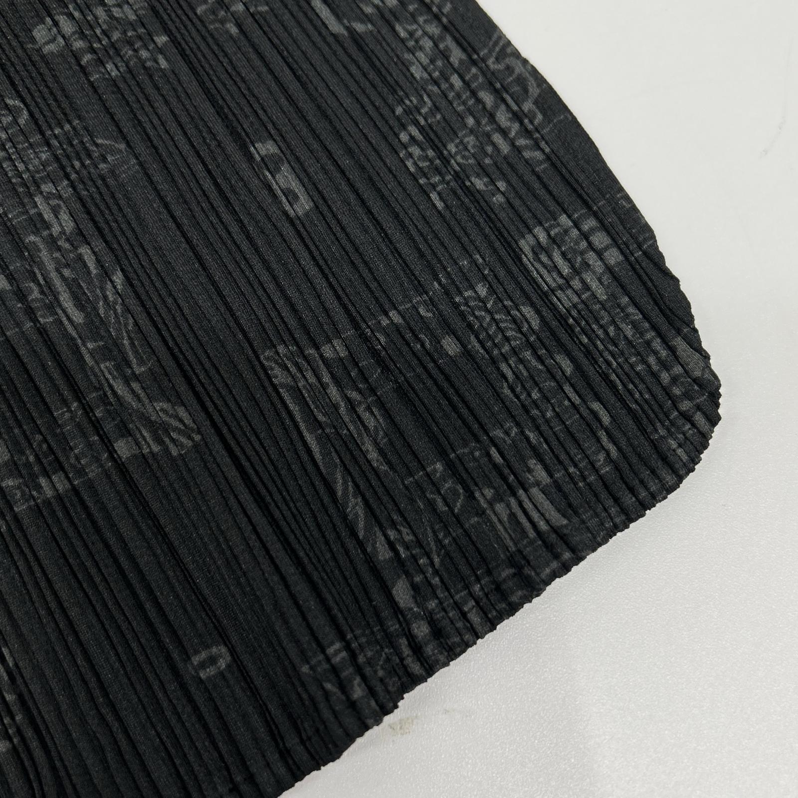 PLEATS PLEASE プリーツプリーズ PP41-JK721 ブラック チャイニーズ柄モックネックノースリーブトップス トップス