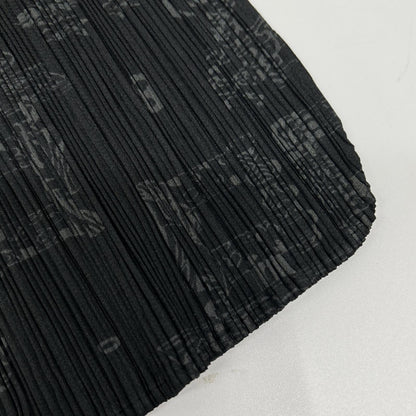 PLEATS PLEASE プリーツプリーズ PP41-JK721 ブラック チャイニーズ柄モックネックノースリーブトップス トップス