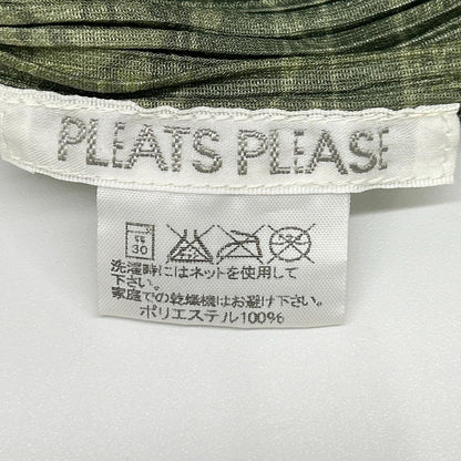 PLEATS PLEASE プリーツプリーズ PP41-JK721 グリーン チャイニーズ柄モックネックノースリーブトップス トップス