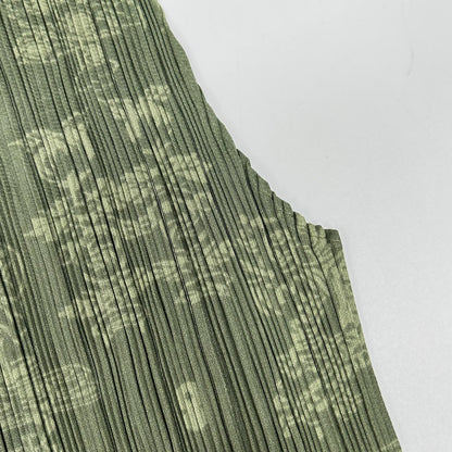 PLEATS PLEASE プリーツプリーズ PP41-JK721 グリーン チャイニーズ柄モックネックノースリーブトップス トップス