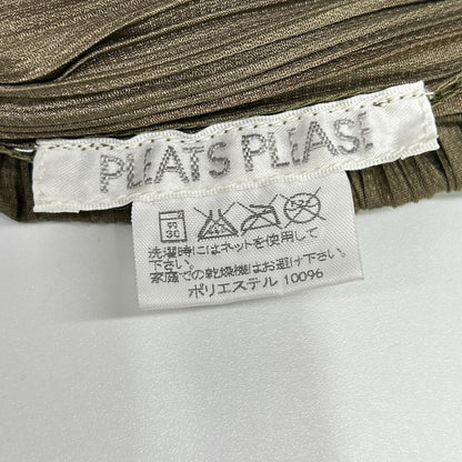 PLEATS PLEASE プリーツプリーズ PP41-JK741 カーキ 幾何学模様 ノースリーブトップス トップス