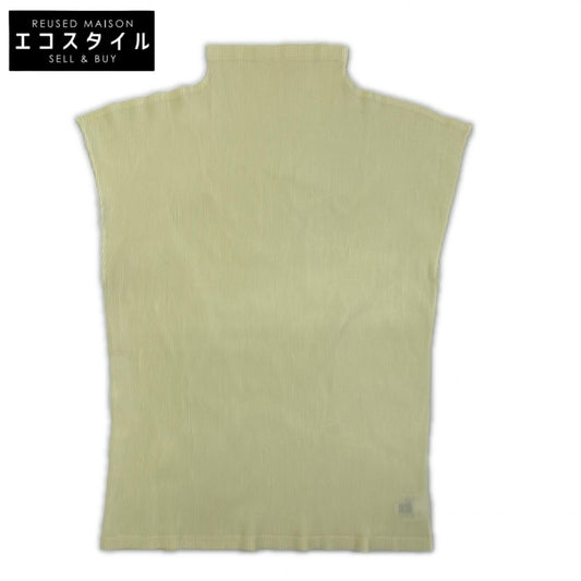 【SALE】 PLEATS PLEASE プリーツプリーズ PP31-FK325 イエロー モックネックショートスリーブシャツブラウス トップス
