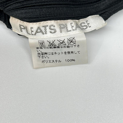 PLEATS PLEASE プリーツプリーズ PP51-JK863 ブラック 7分袖アシンメトリーカットソー トップス