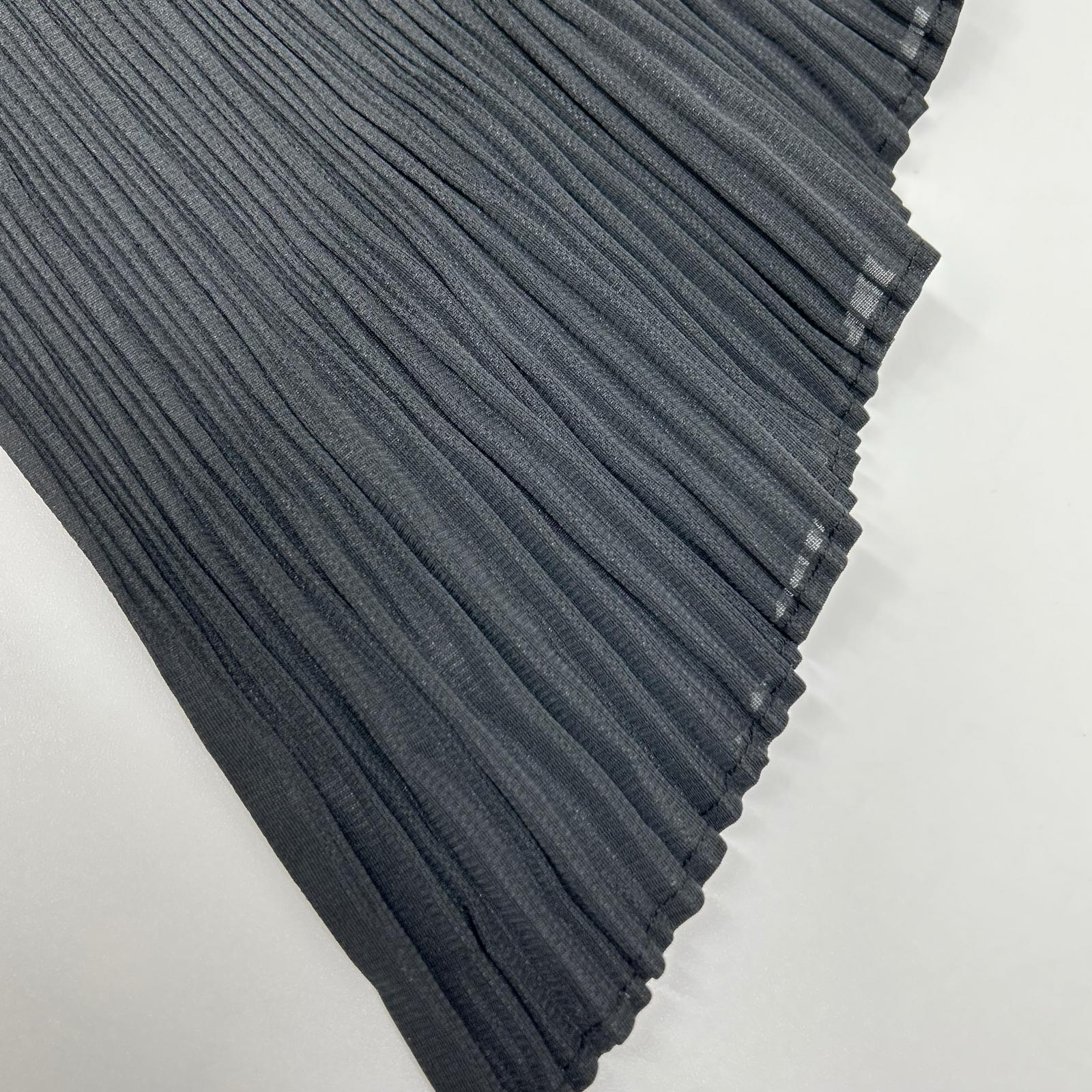 PLEATS PLEASE プリーツプリーズ PP51-JK863 ブラック 7分袖アシンメトリーカットソー トップス