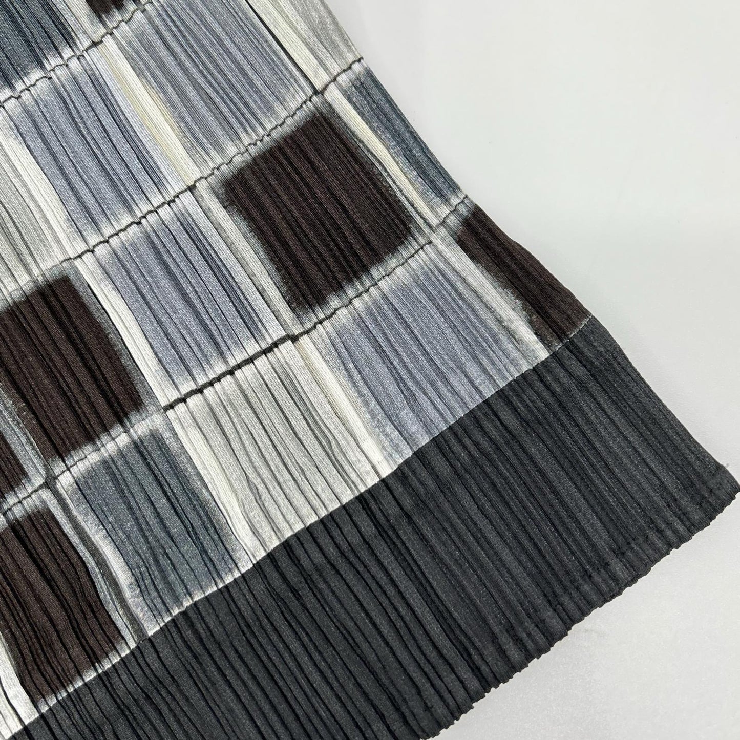 PLEATS PLEASE プリーツプリーズ PP41-JK662 グレー タイルプリントモックネック長袖カットソー トップス
