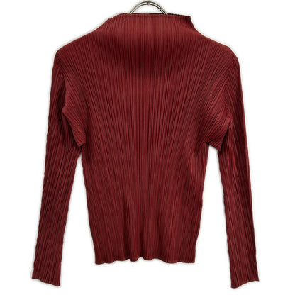 PLEATS PLEASE プリーツプリーズ PP33-JK182 レッド モックネック長袖カットソー トップス