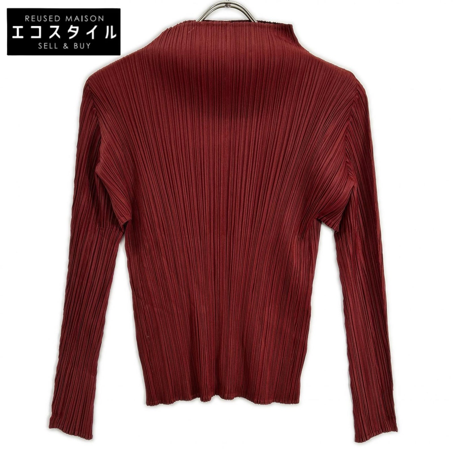 PLEATS PLEASE プリーツプリーズ PP33-JK182 レッド モックネック長袖カットソー トップス