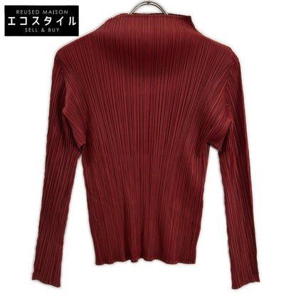 PLEATS PLEASE プリーツプリーズ PP33-JK182 レッド モックネック長袖カットソー トップス