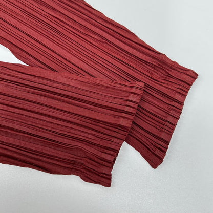 PLEATS PLEASE プリーツプリーズ PP33-JK182 レッド モックネック長袖カットソー トップス