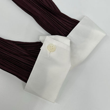 PLEATS PLEASE プリーツプリーズ PP43-JK141 レッド カラー付き長袖カットソー トップス
