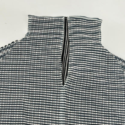 PLEATS PLEASE プリーツプリーズ PP16-FJ211 ブラック ストライプ切替モックネックショートスリーブカットソー トップス