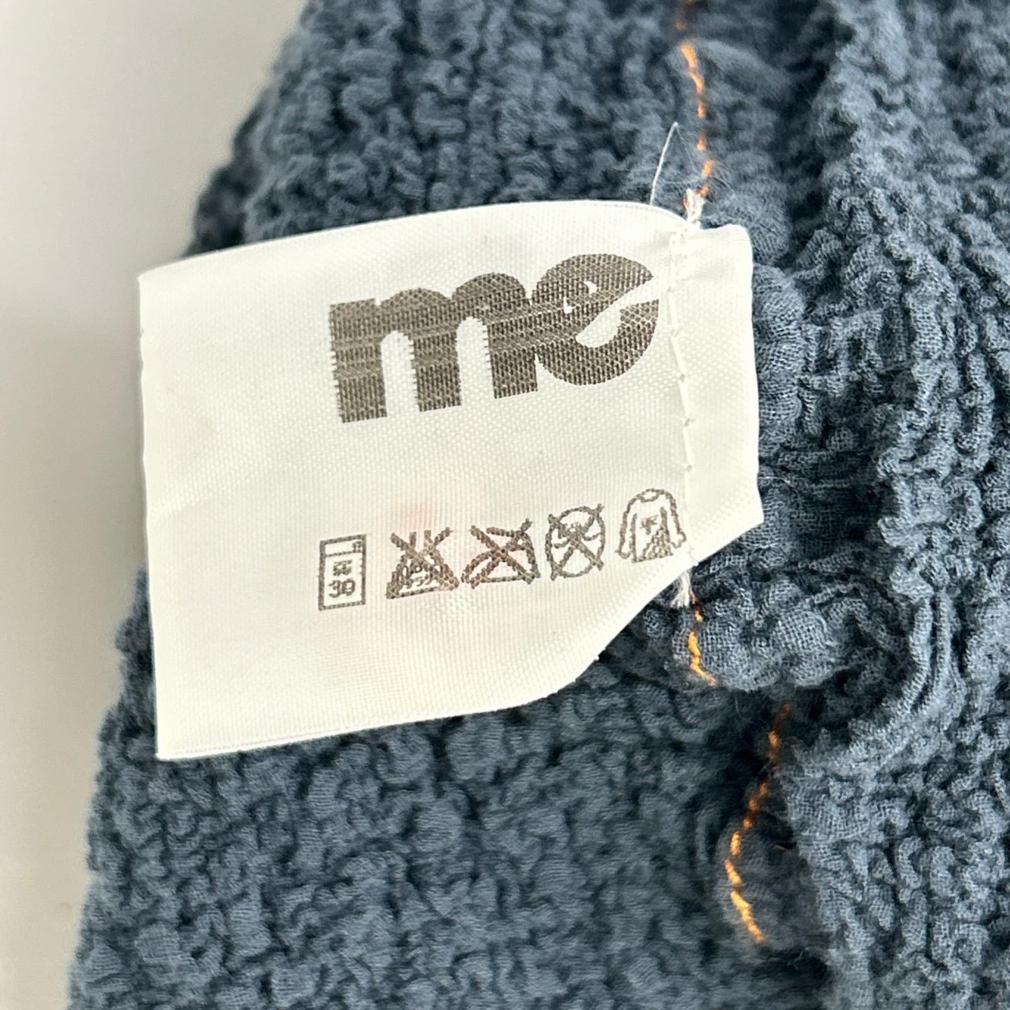MeISSEYMIYAKE ミーイッセイミヤケ MI54-FO109 ブルー シュリンク加工ステッチデザインカーディガン トップス