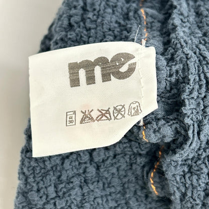 MeISSEYMIYAKE ミーイッセイミヤケ MI54-FO109 ブルー シュリンク加工ステッチデザインカーディガン トップス