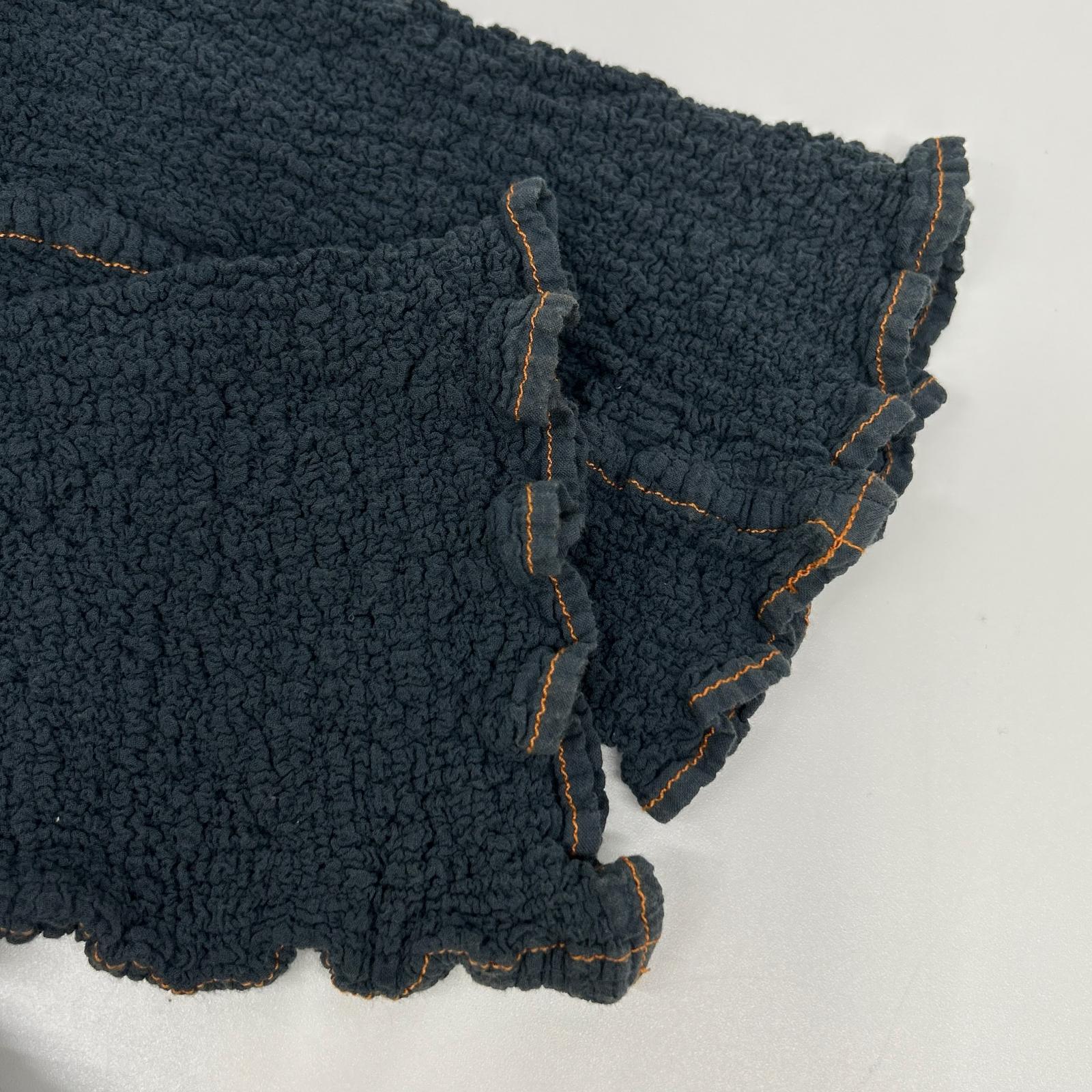MeISSEYMIYAKE ミーイッセイミヤケ MI54-FO109 ブルー シュリンク加工ステッチデザインカーディガン トップス