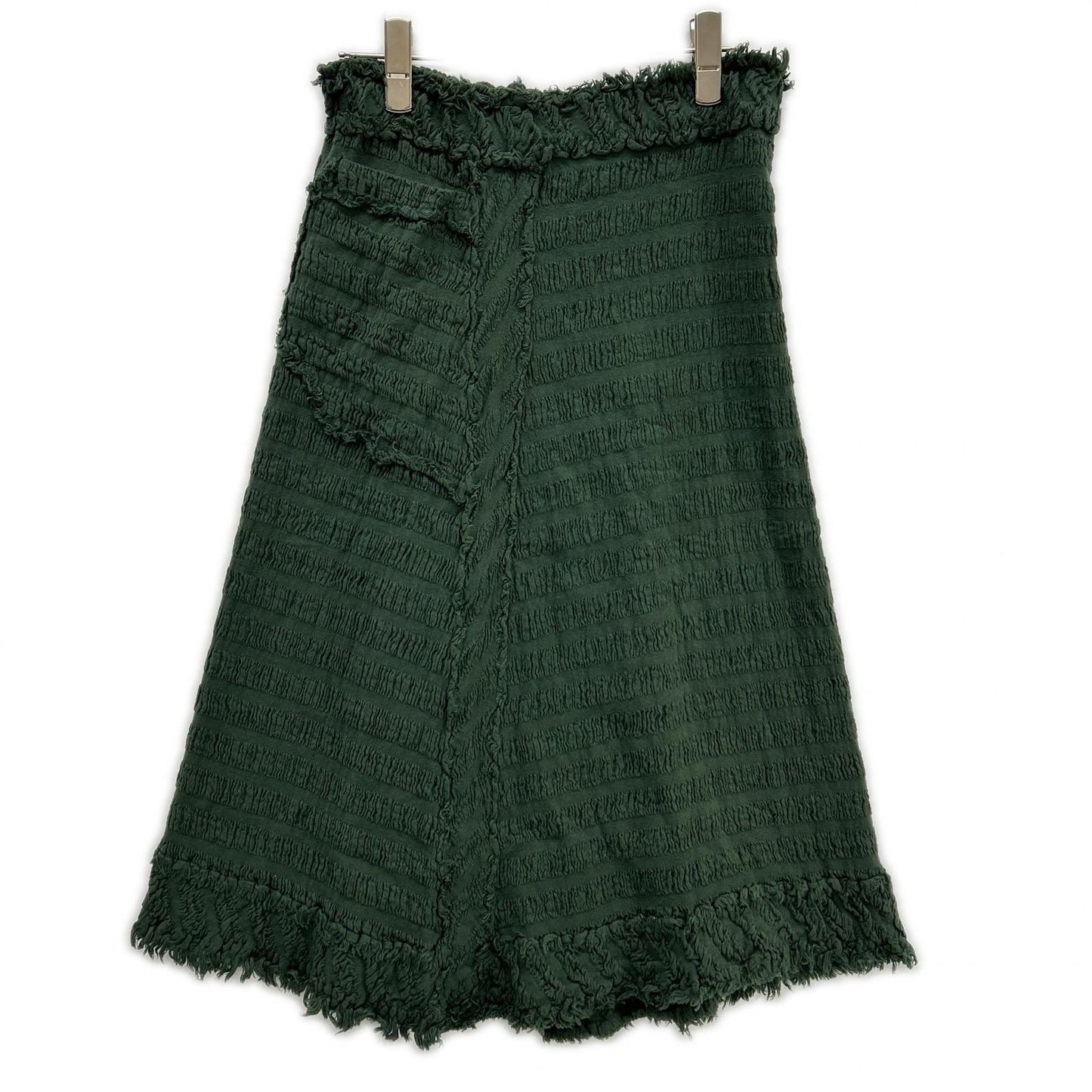 MeISSEYMIYAKE ミーイッセイミヤケ MI54-FG451 カーキ ギャザー切りっぱなしAランク2ポケットスカート スカート