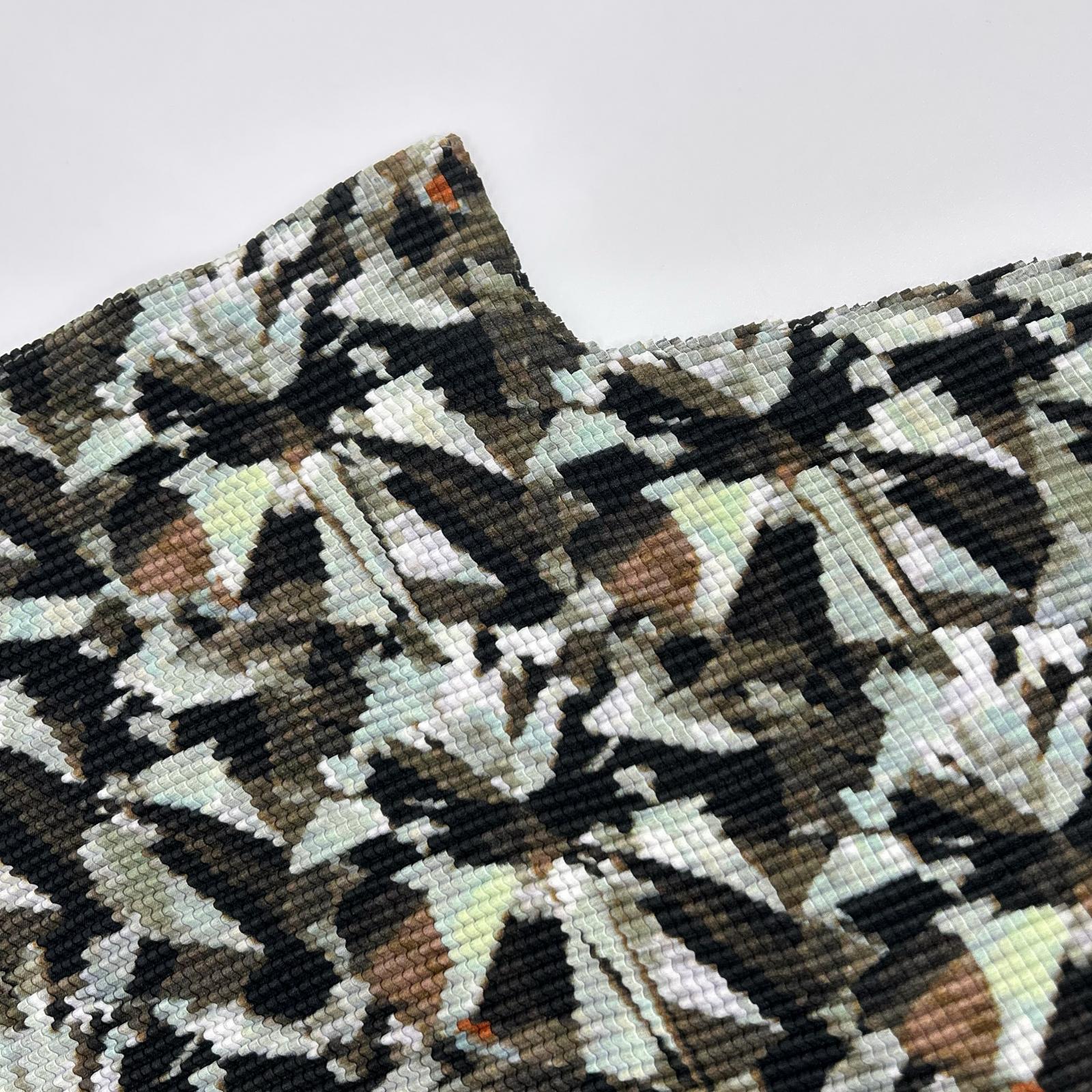 MeISSEYMIYAKE ミーイッセイミヤケ MI43-FJ611 マルチカラー 総柄モックネック長袖カットソー トップス