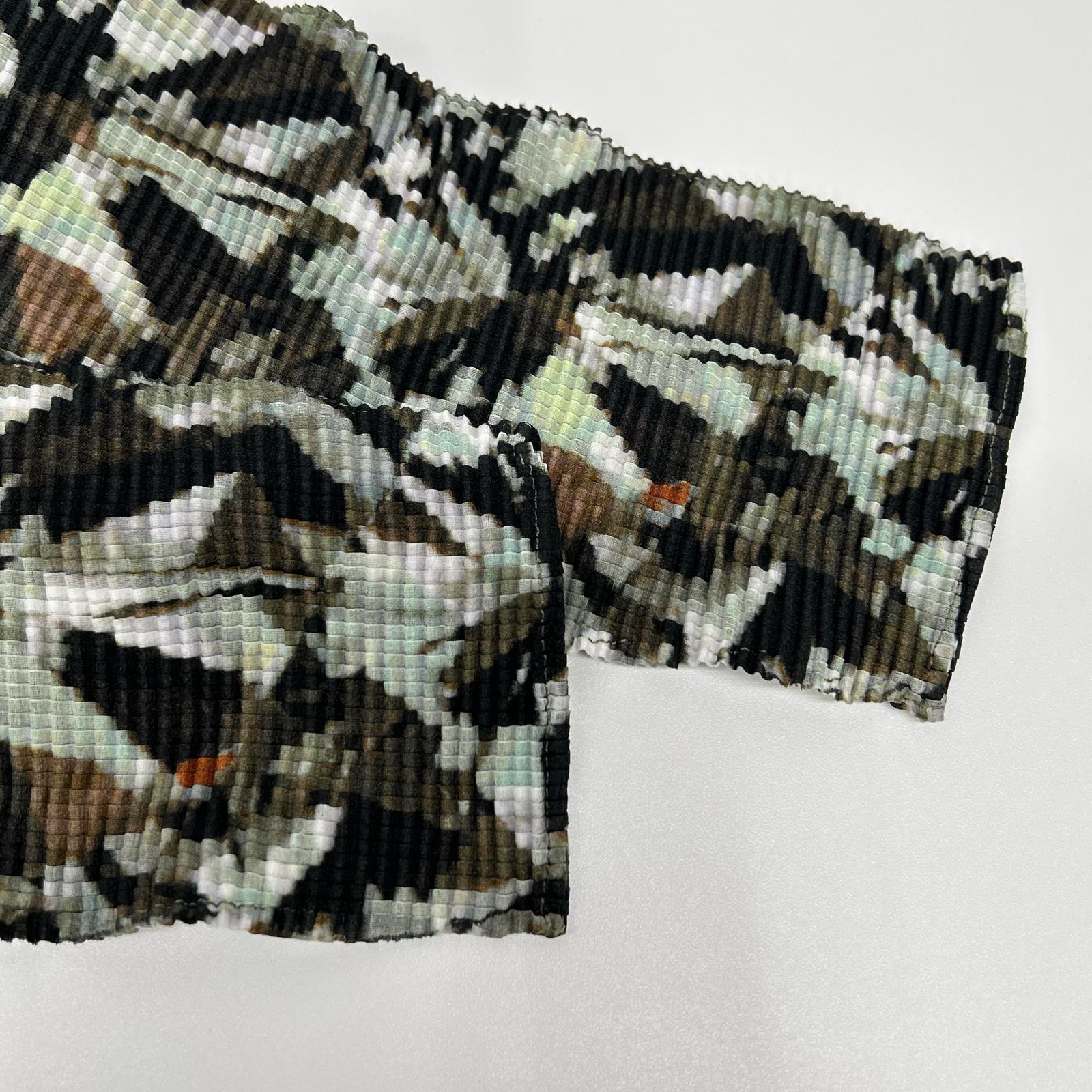 MeISSEYMIYAKE ミーイッセイミヤケ MI43-FJ611 マルチカラー 総柄モックネック長袖カットソー トップス