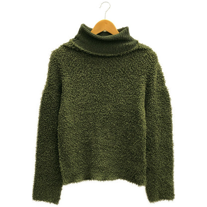 MeISSEYMIYAKE ミーイッセイミヤケ MI33-FJ529 グリーン シャギータートルネックカットソー トップス