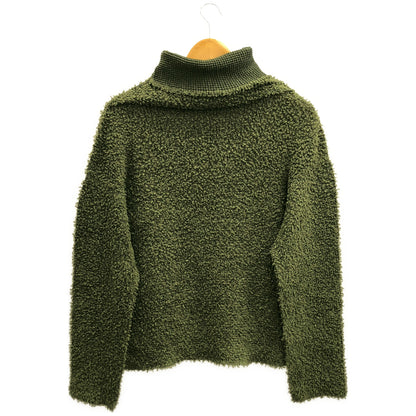 MeISSEYMIYAKE ミーイッセイミヤケ MI33-FJ529 グリーン シャギータートルネックカットソー トップス