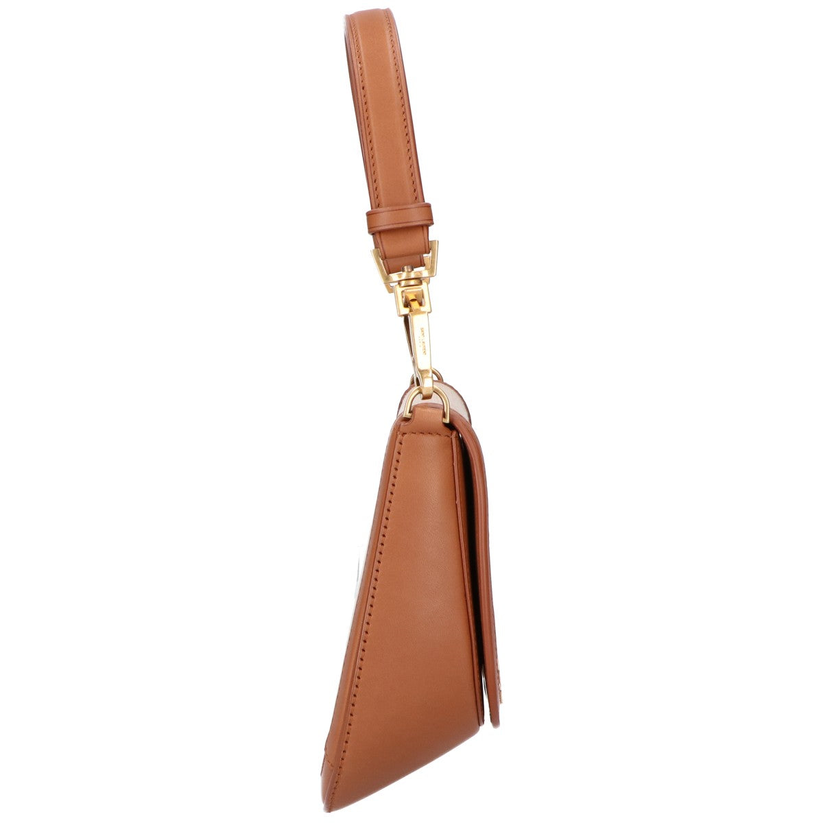 SAINT LAURENT PARIS サンローランパリ 818896 ベージュ×ブラウン キャンバス/カーフ メタルカサンドラロゴ トップハンドルバッグ ハンドバッグ