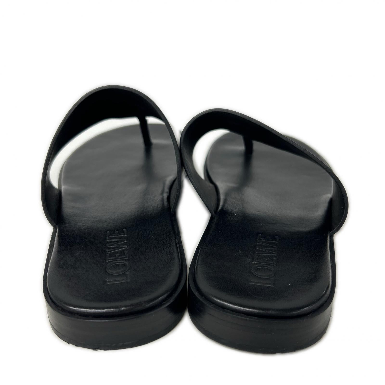 LOEWE ロエベ 【美品】L616465X16 ANAGRAM FLIP FLOP エンボスアナグラム レザー トングサンダル シューズ