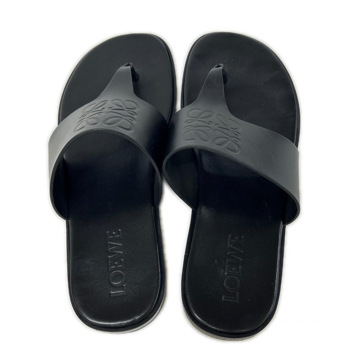 LOEWE ロエベ 【美品】L616465X16 ANAGRAM FLIP FLOP エンボスアナグラム レザー トングサンダル シューズ