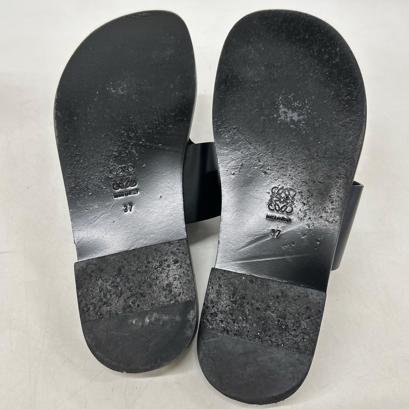LOEWE ロエベ 【美品】L616465X16 ANAGRAM FLIP FLOP エンボスアナグラム レザー トングサンダル シューズ