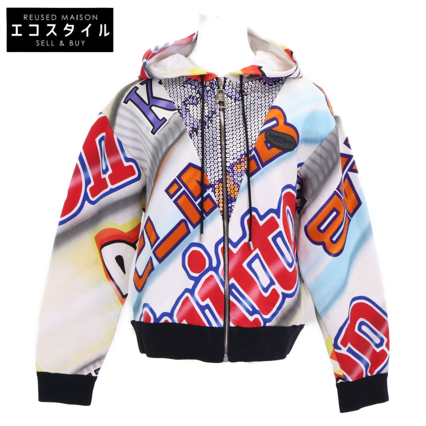 LOUIS VUITTON ルイヴィトン 【国内正規】RW211B EJ9F FKSB98 スパンコール グラフィックステートメント ジップアップ パーカー トップス