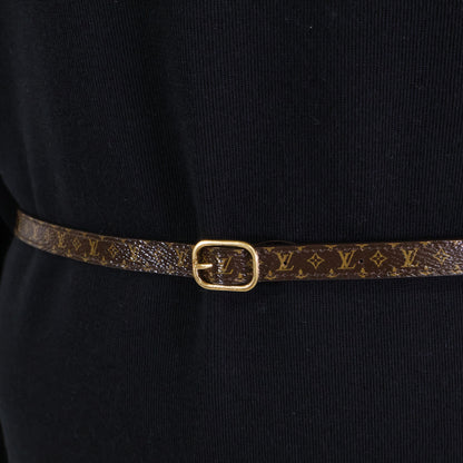 LOUIS VUITTON ルイヴィトン 【国内正規】FHKD09MTS モノグラムスパンコール カシミヤ/シルク混 ベルト付 ニット ワンピース