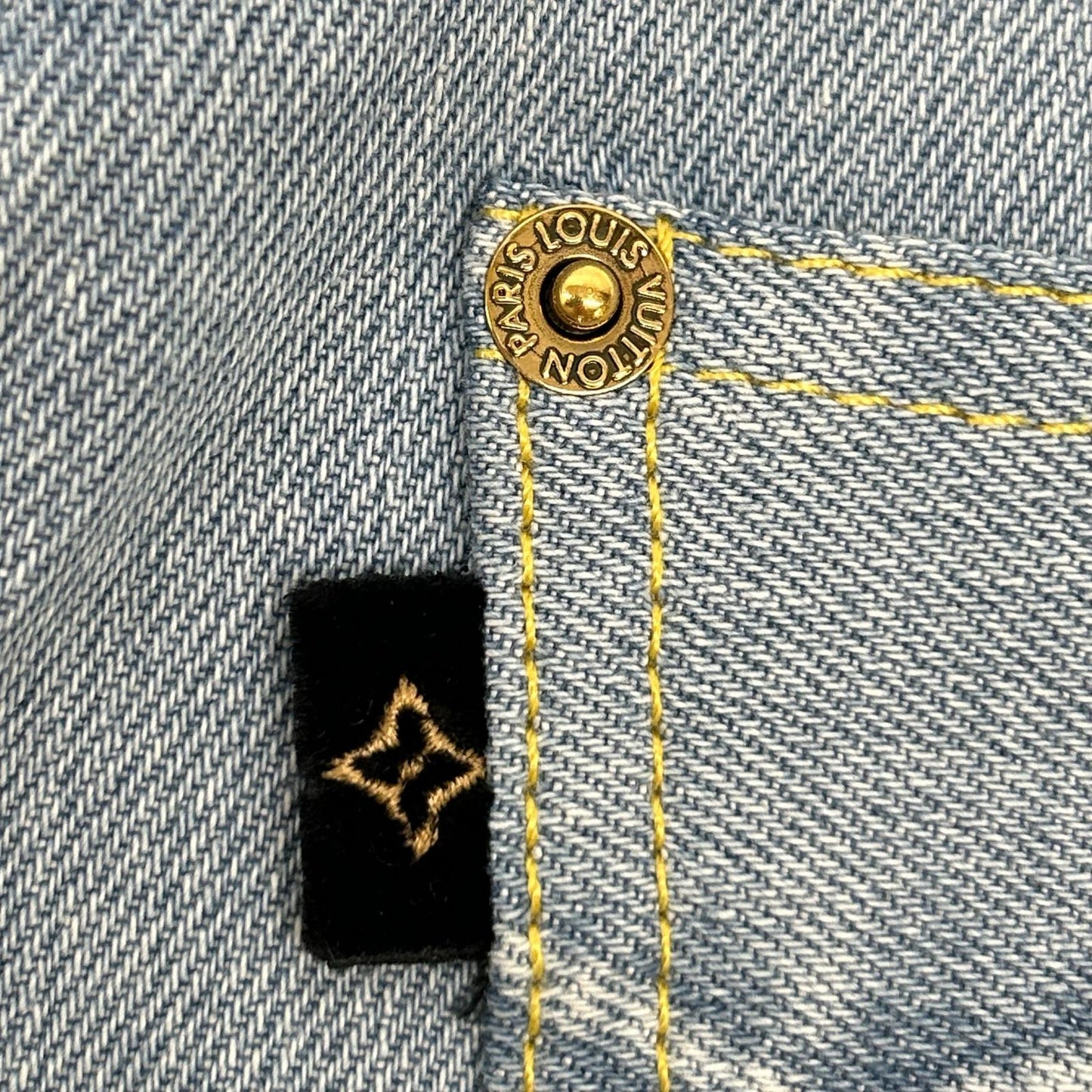 LOUIS VUITTON ルイヴィトン FBPA45XTA ライトインディゴ イタリア製 コットン ジップフライデニムパンツ ボトムス