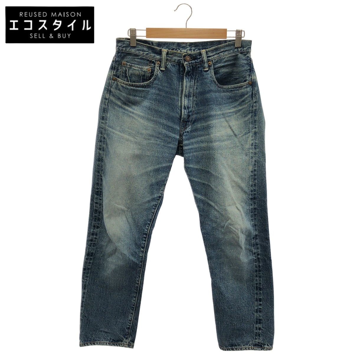 WAREHOUSE Warehouse Lot.1105 Indigo 2ND-HAND USED WASH selvedge tapered denim pants bottoms