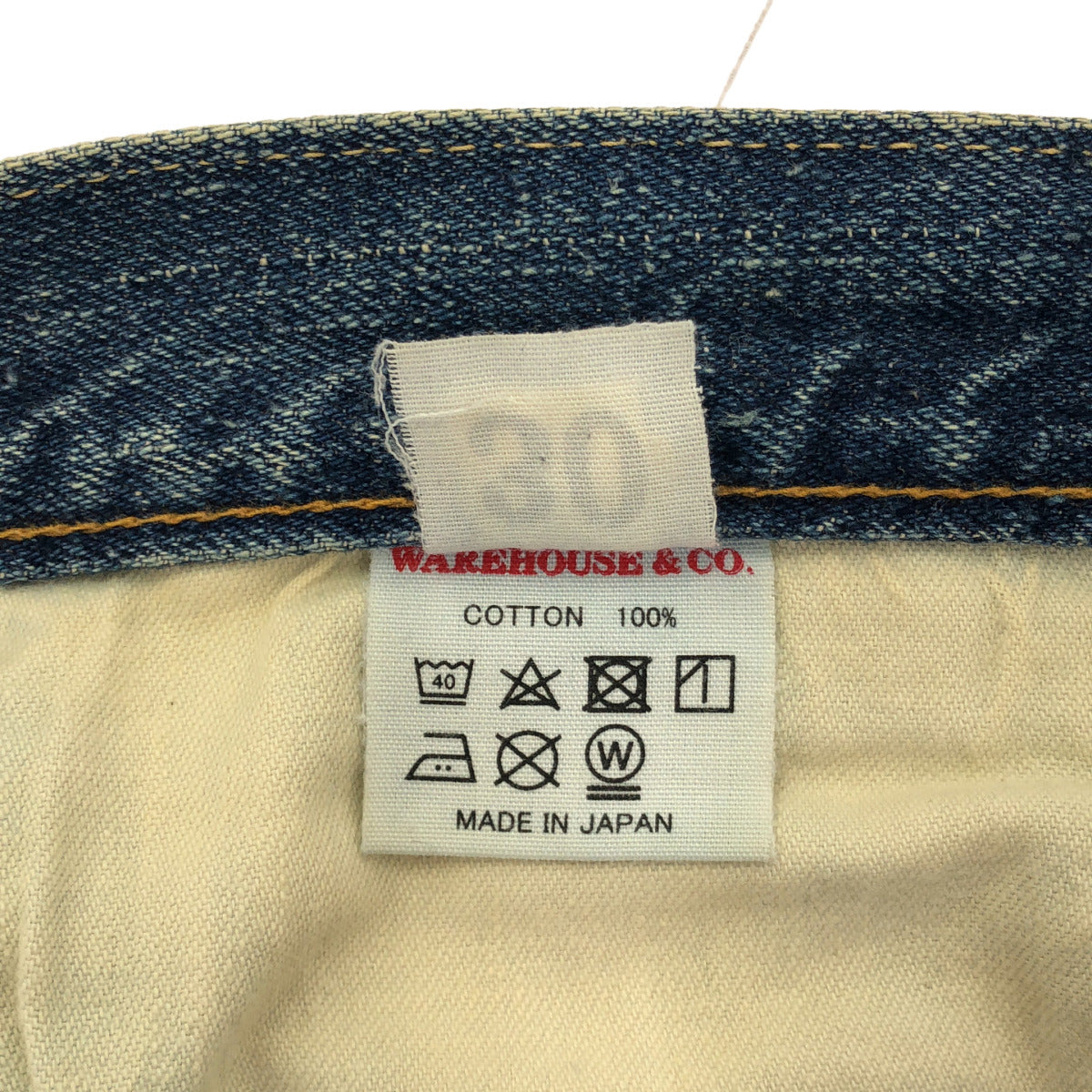 WAREHOUSE Warehouse Lot.1105 Indigo 2ND-HAND USED WASH selvedge tapered denim pants bottoms